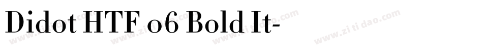 Didot HTF 06 Bold It字体转换